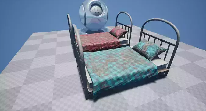 Dirty  Bed PBR Game-ready