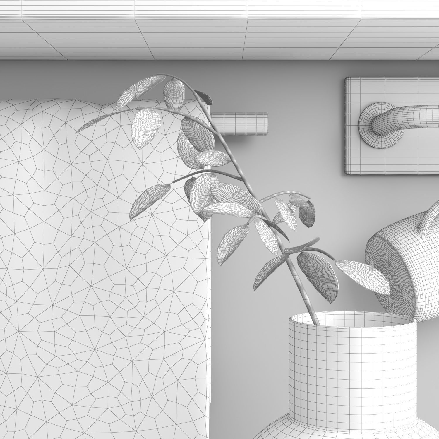 kitchen decor set 3D model_5