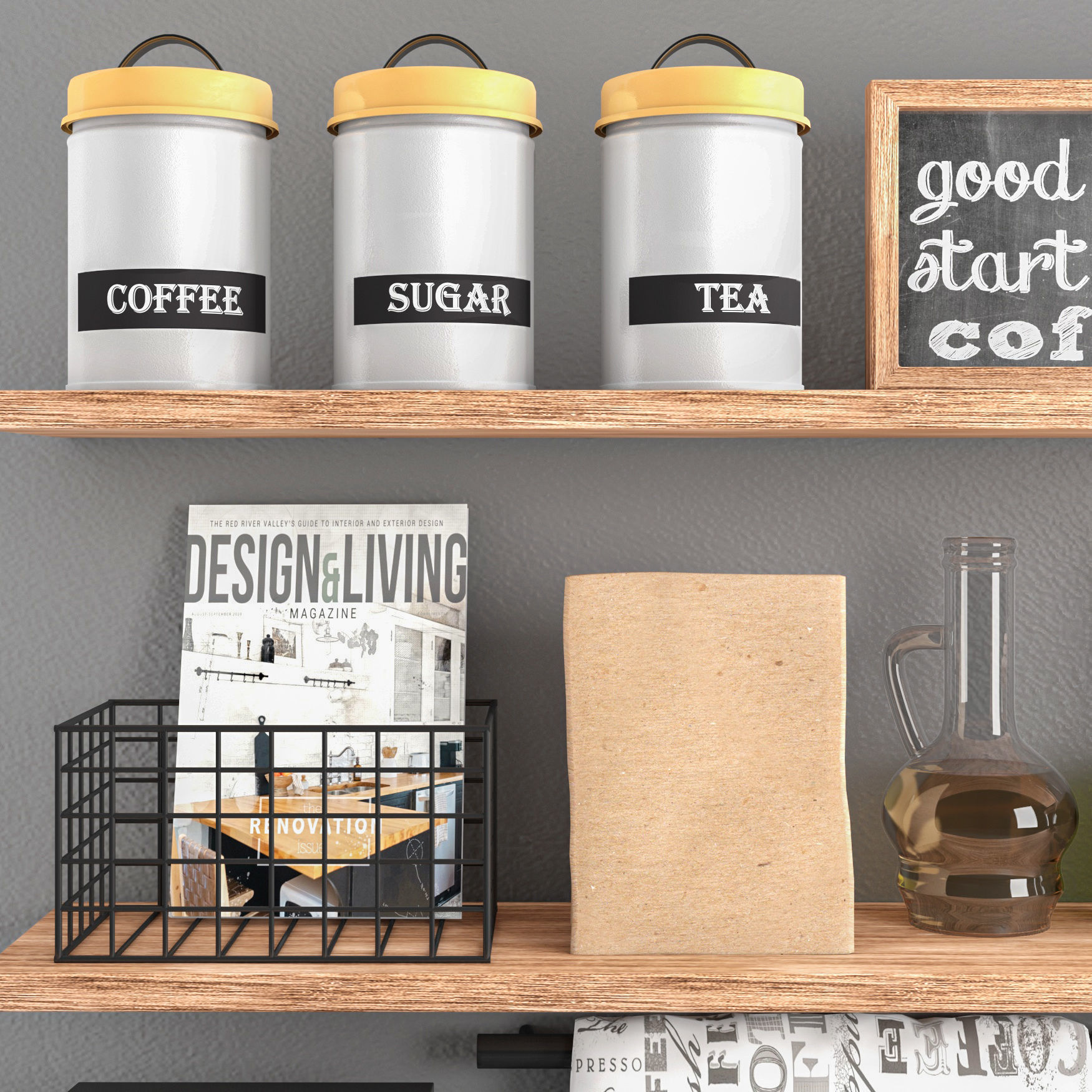 kitchen decor set 3D model_3