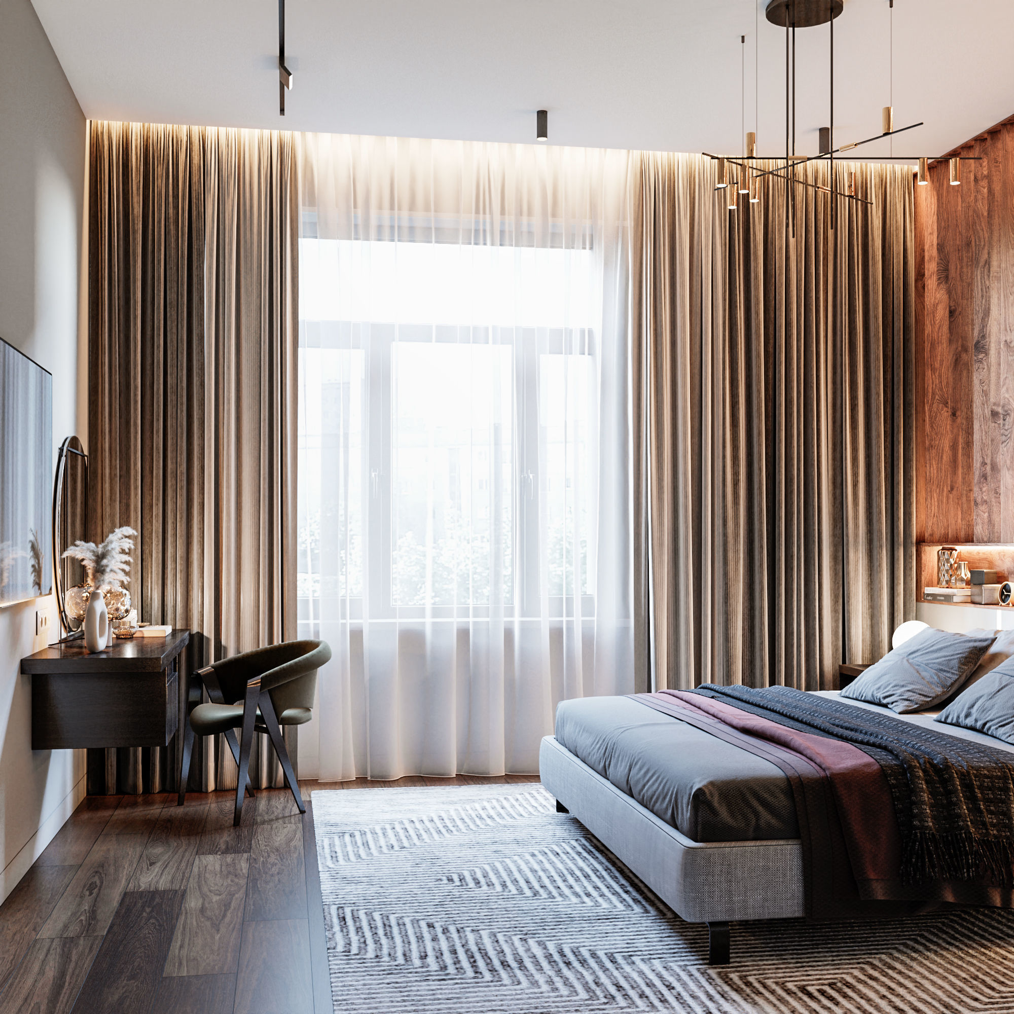 Bedroom Interior Scene 01 3D model_1