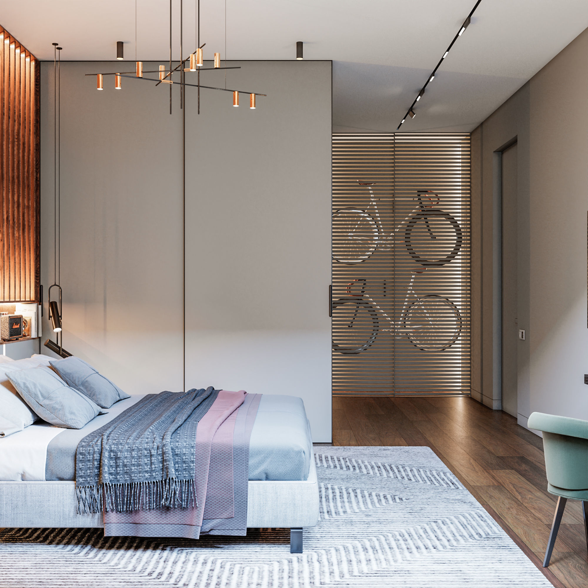 Bedroom Interior Scene 01 3D model_2