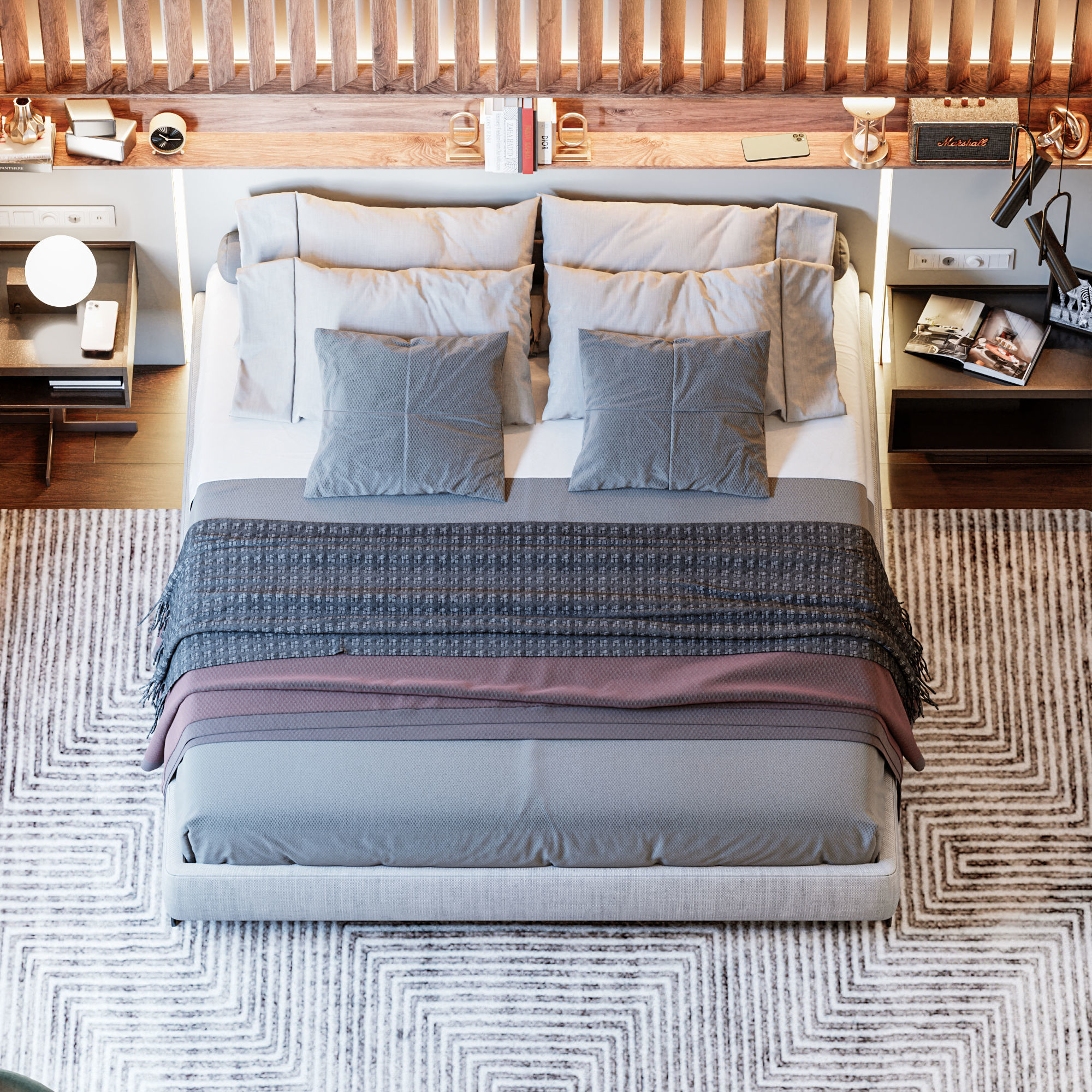 Bedroom Interior Scene 01 3D model_3