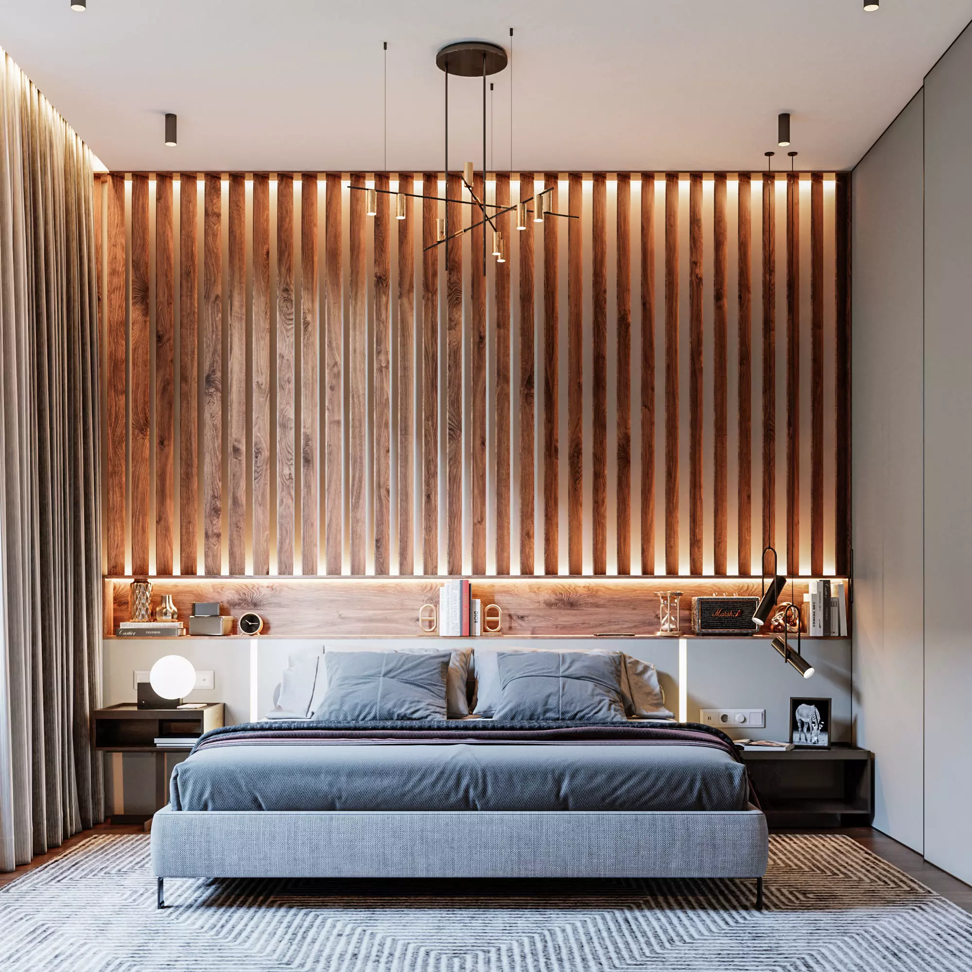 Bedroom Interior Scene 01 3D model_0