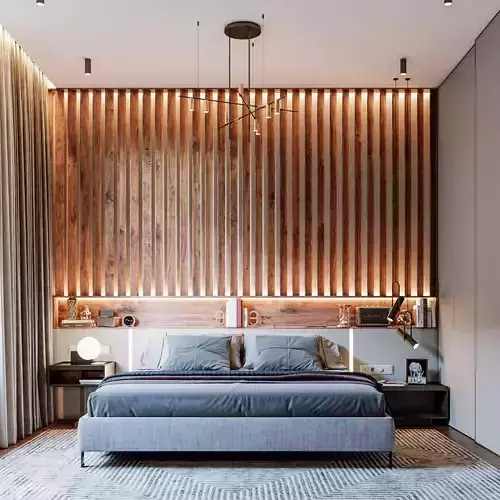Bedroom Interior Scene 01 3D model