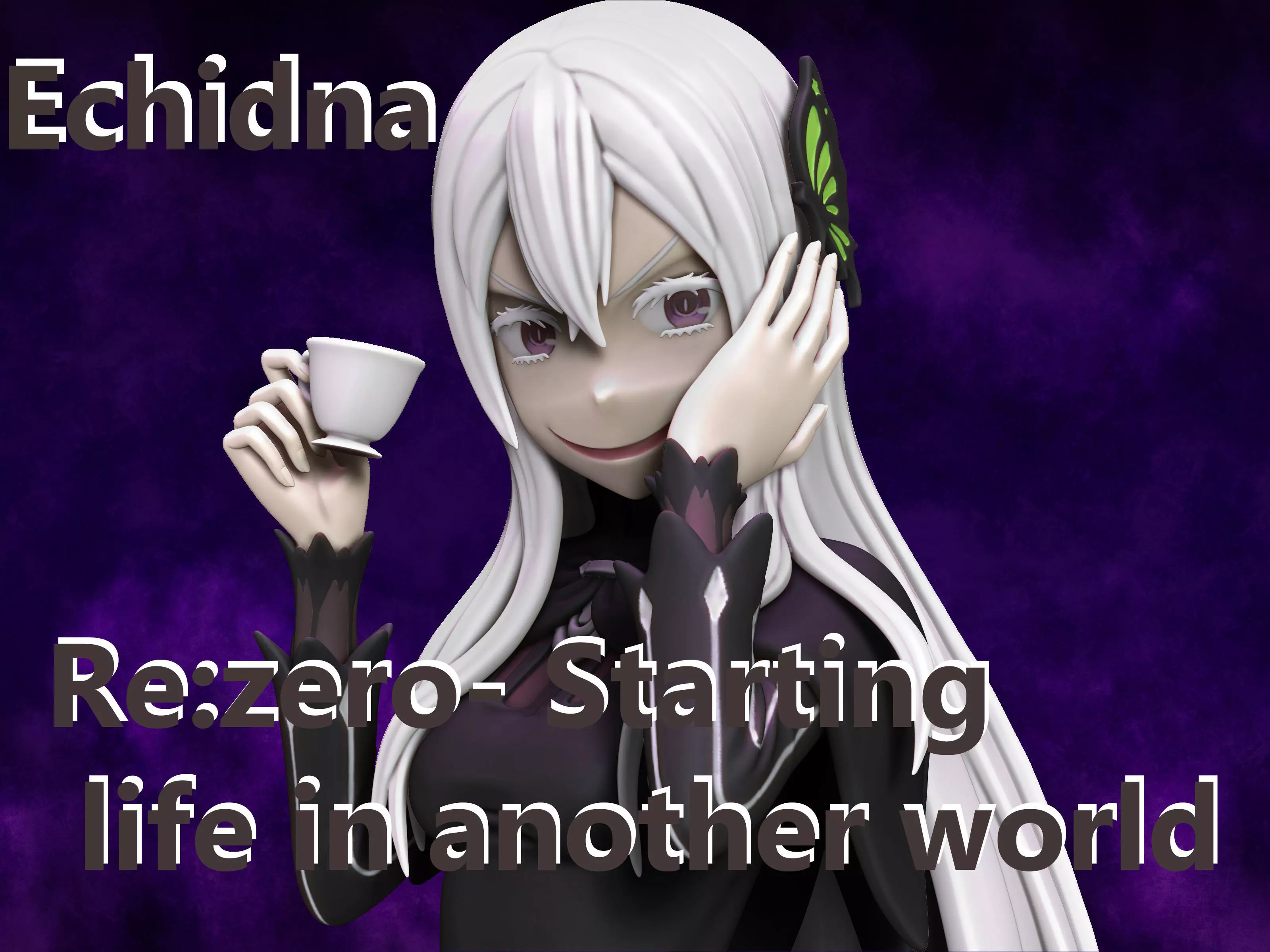 Echidna re zero figure 3d 3D print model