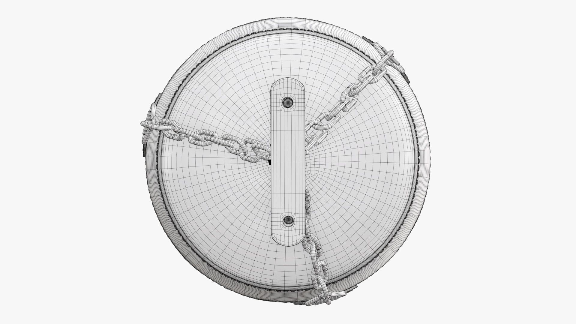 Boxing ceiling punch bag 3D model_16