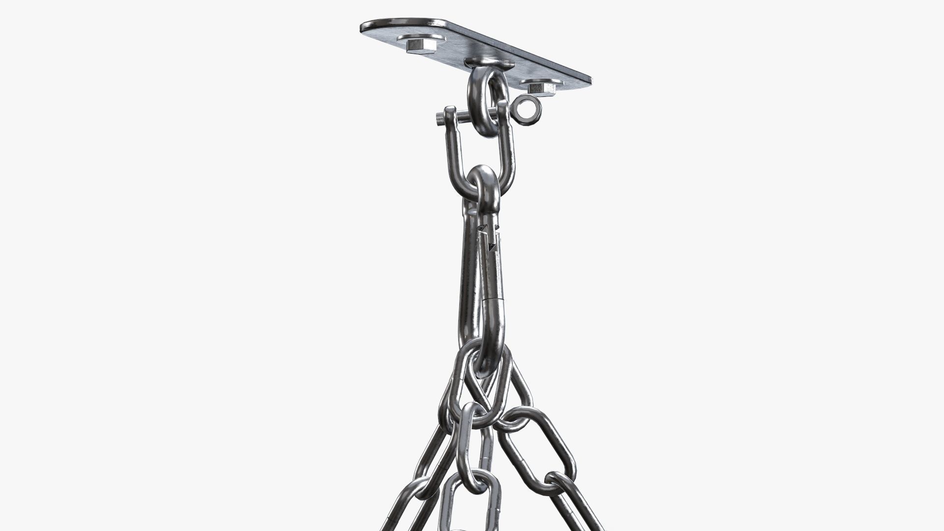 Boxing ceiling punch bag 3D model_6