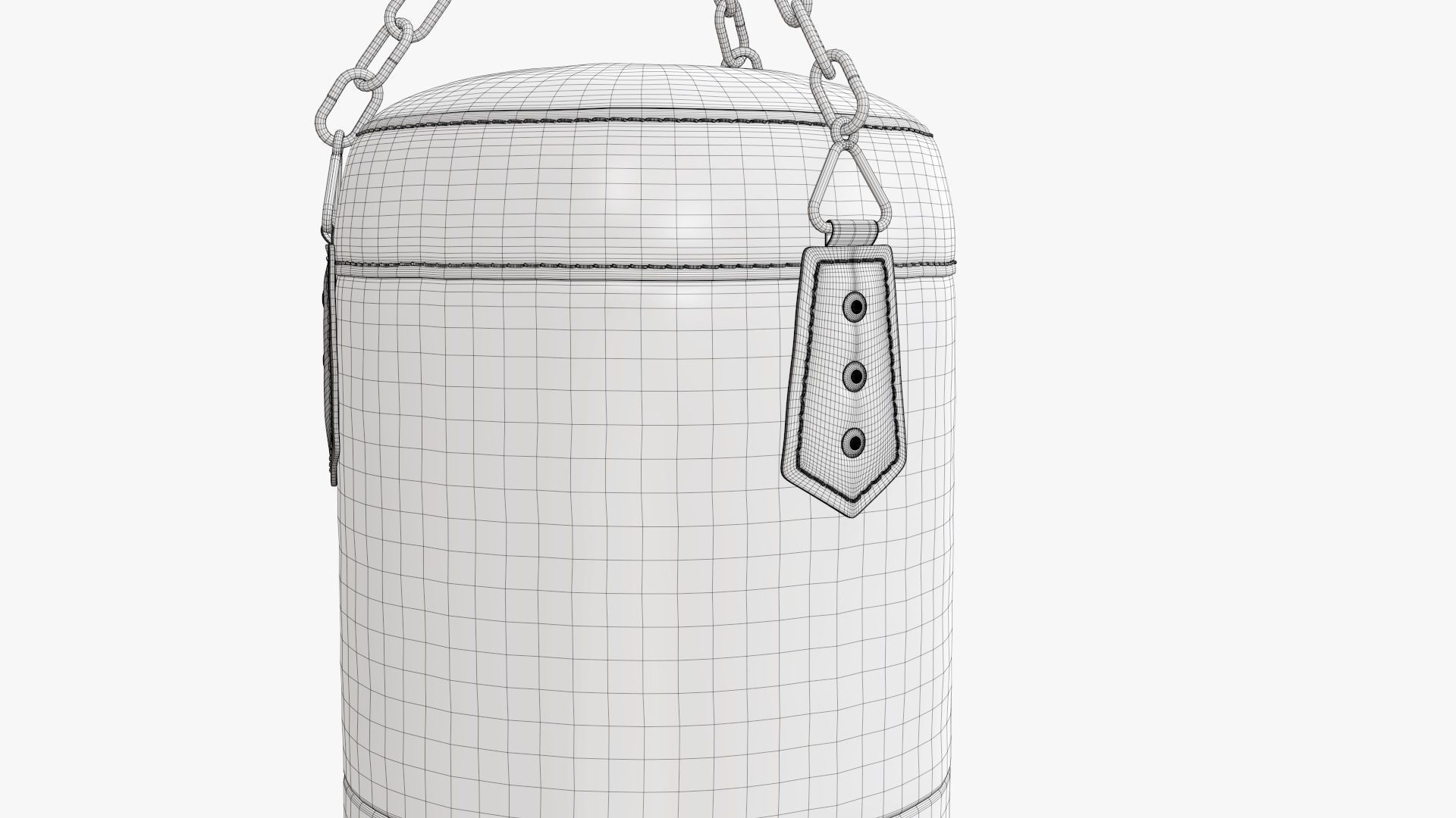 Boxing ceiling punch bag 3D model_11