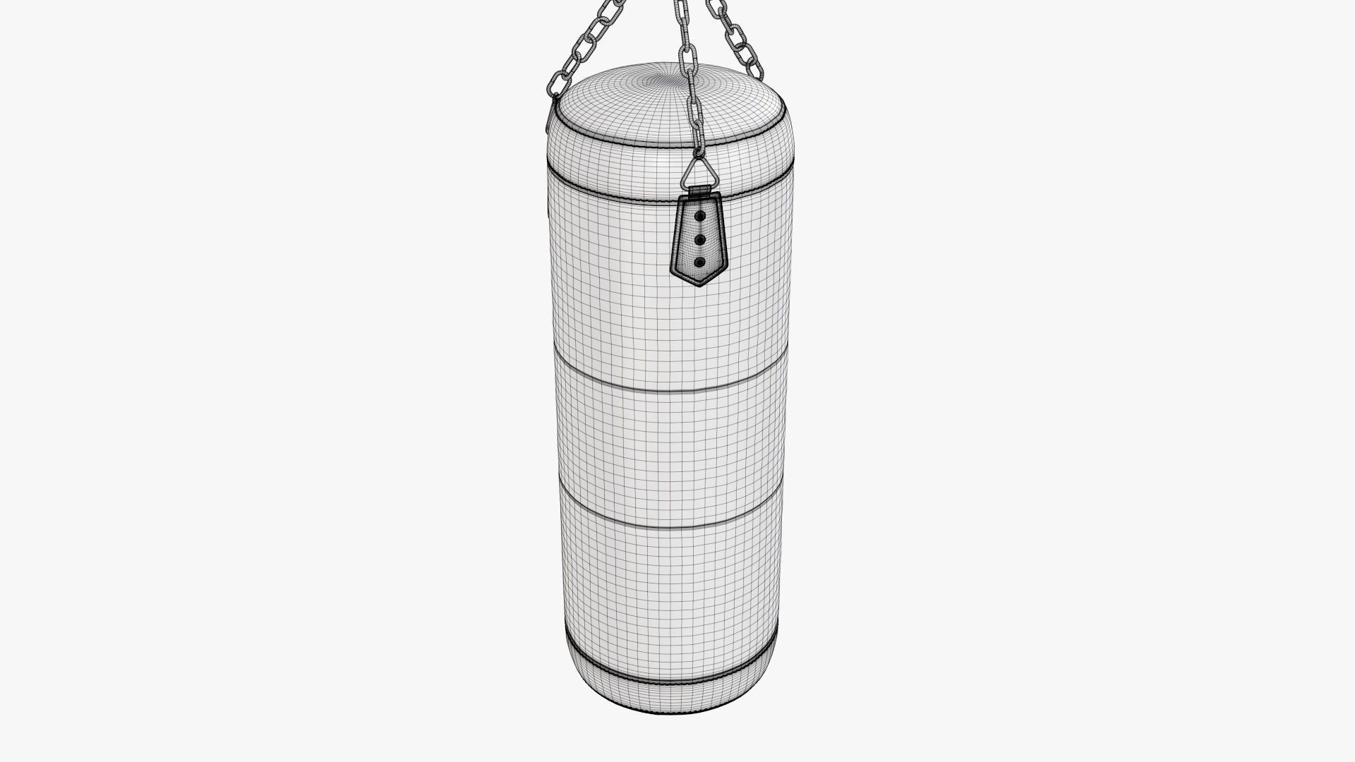Boxing ceiling punch bag 3D model_10