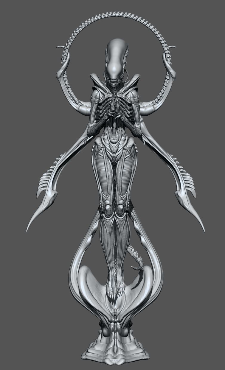 Alien Xenomorph 3D model ready for printing 3D print model_5