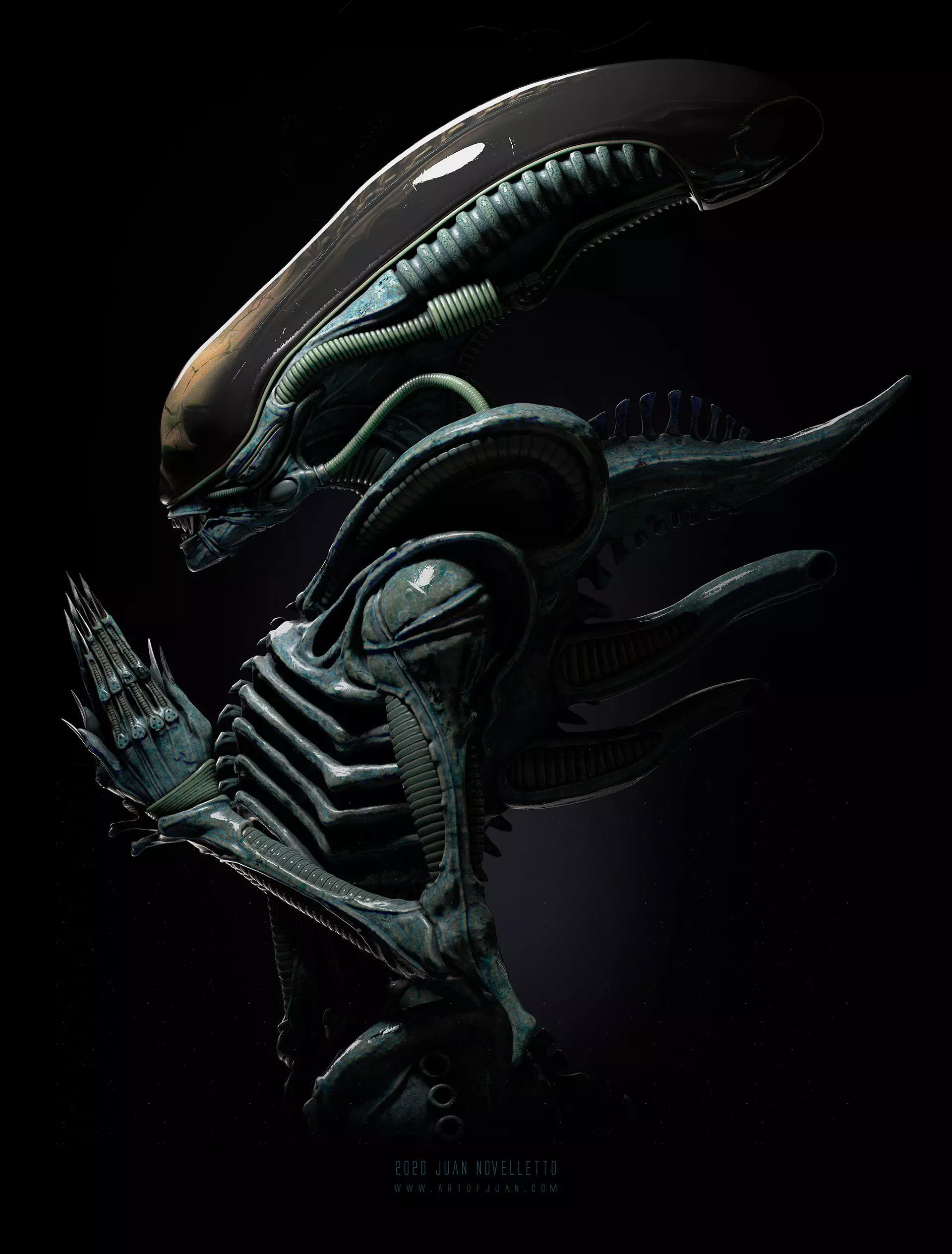 Alien Xenomorph 3D model ready for printing 3D print model_0