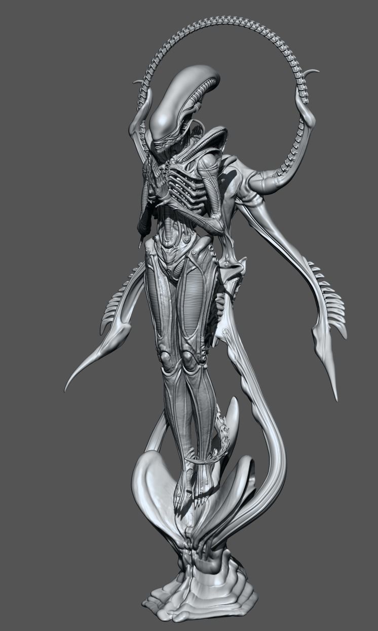 Alien Xenomorph 3D model ready for printing 3D print model_4