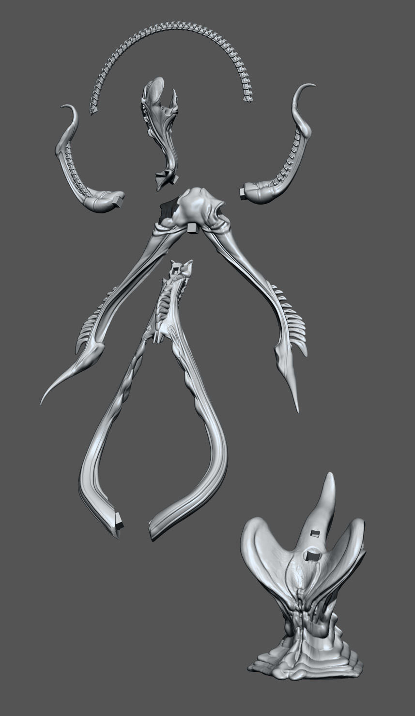 Alien Xenomorph 3D model ready for printing 3D print model_7