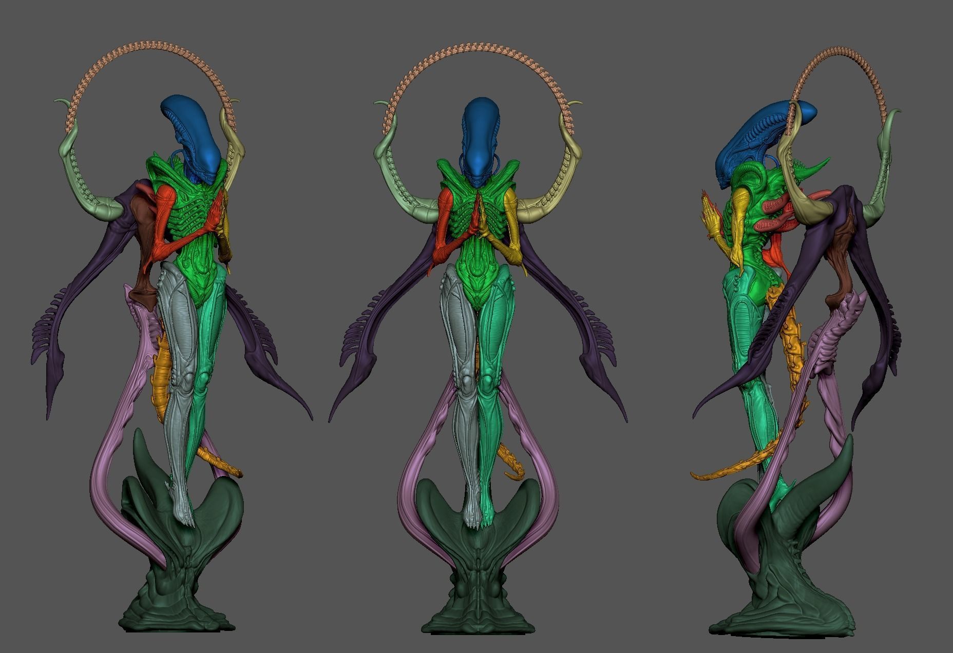 Alien Xenomorph 3D model ready for printing 3D print model_9