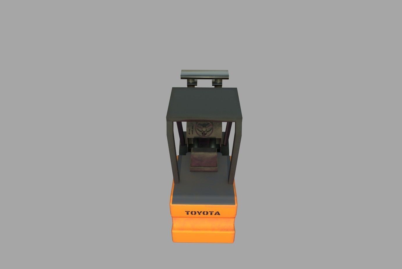 Forklift Low-poly 3D model_18