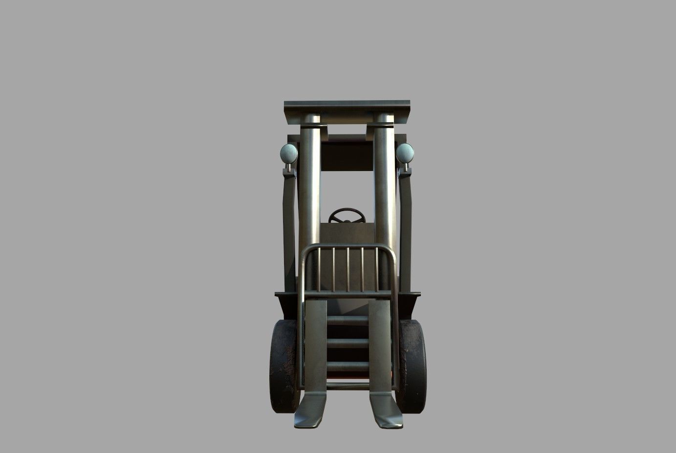 Forklift Low-poly 3D model_20