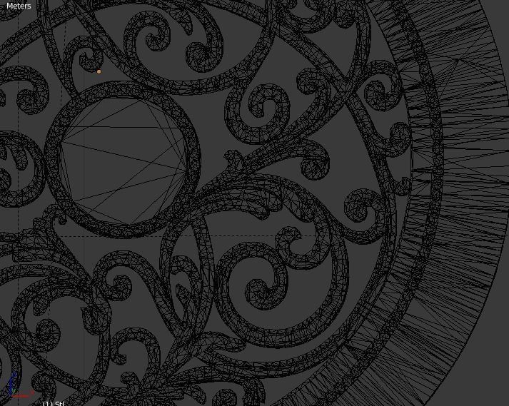 Classic Wall Clock decor ornament v-3D model 01 3D model_5