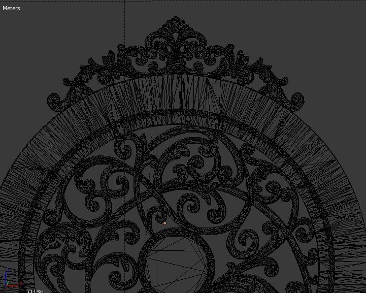 Classic Wall Clock decor ornament v-3D model 01 3D model_3