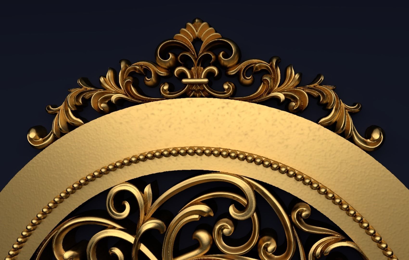 Classic Wall Clock decor ornament v-3D model 01 3D model_2