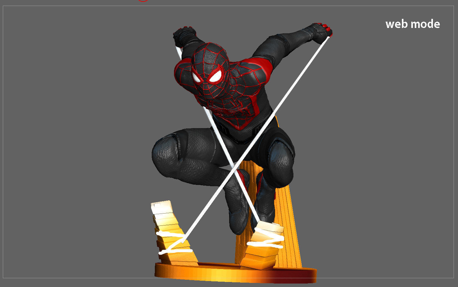SPIDERMAN PS5 MILES MORALES STATUE FIGHT VERSION MARVEL 3D print model_3