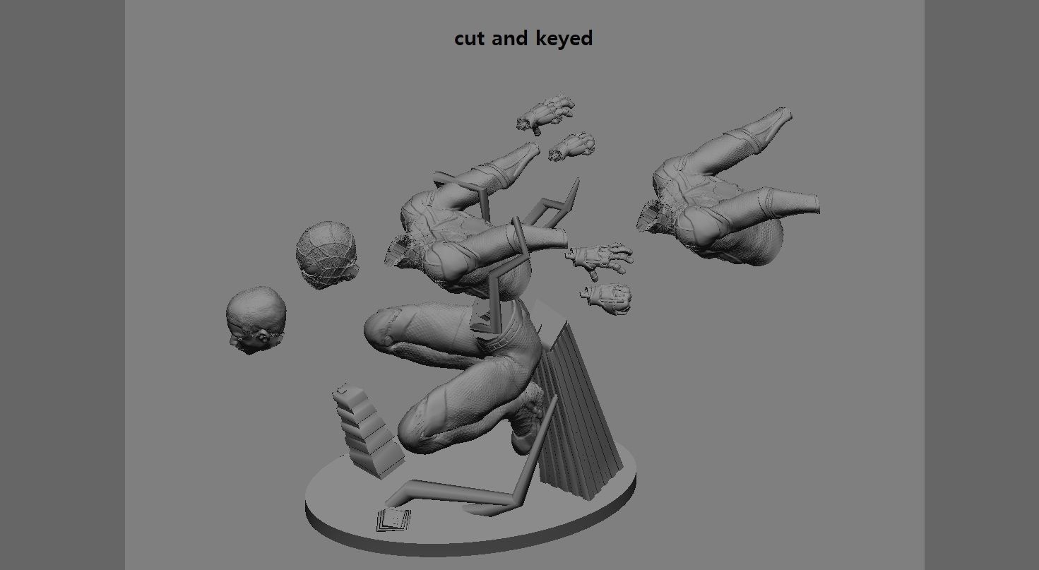 SPIDERMAN PS5 MILES MORALES STATUE FIGHT VERSION MARVEL 3D print model_16