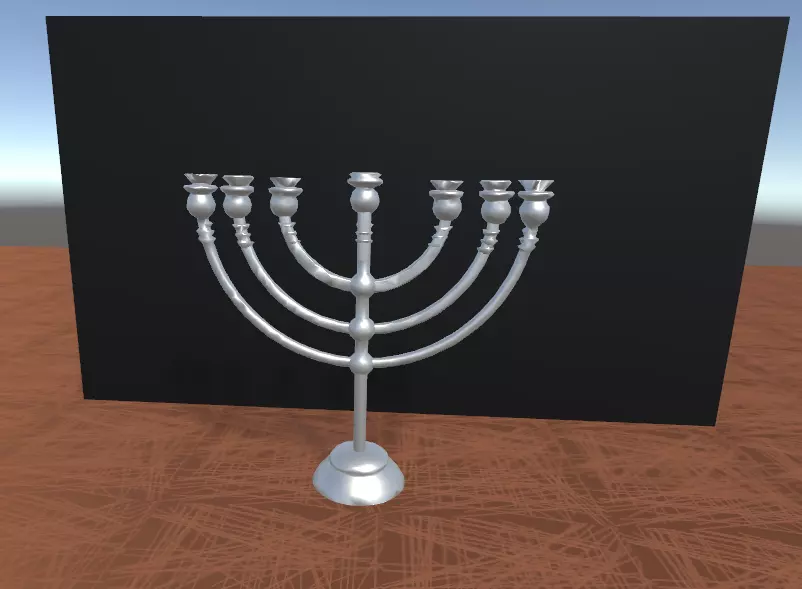 menorah candelabra Free low-poly 3D model_0