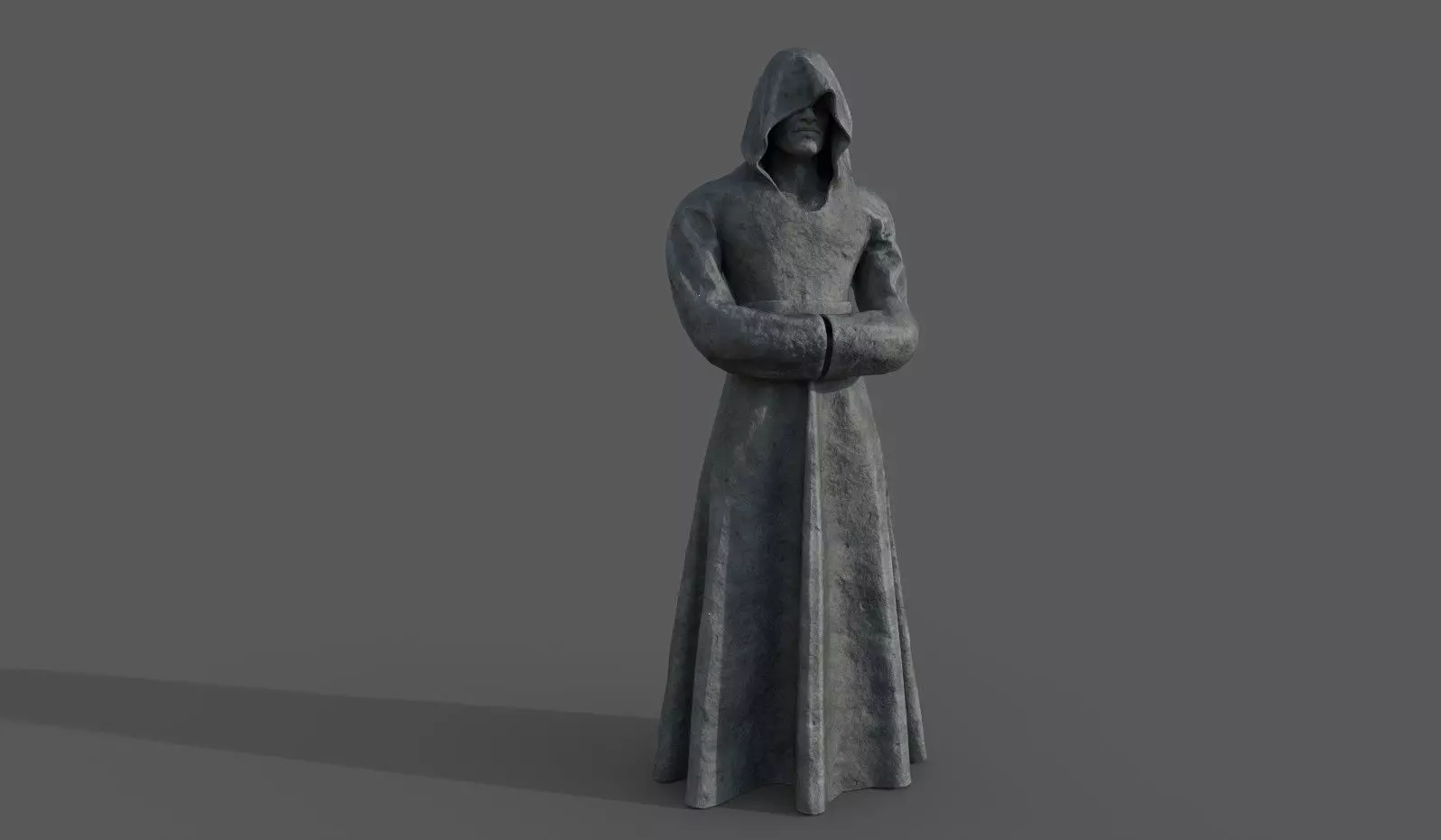 Hooded Statue Low-poly 3D model