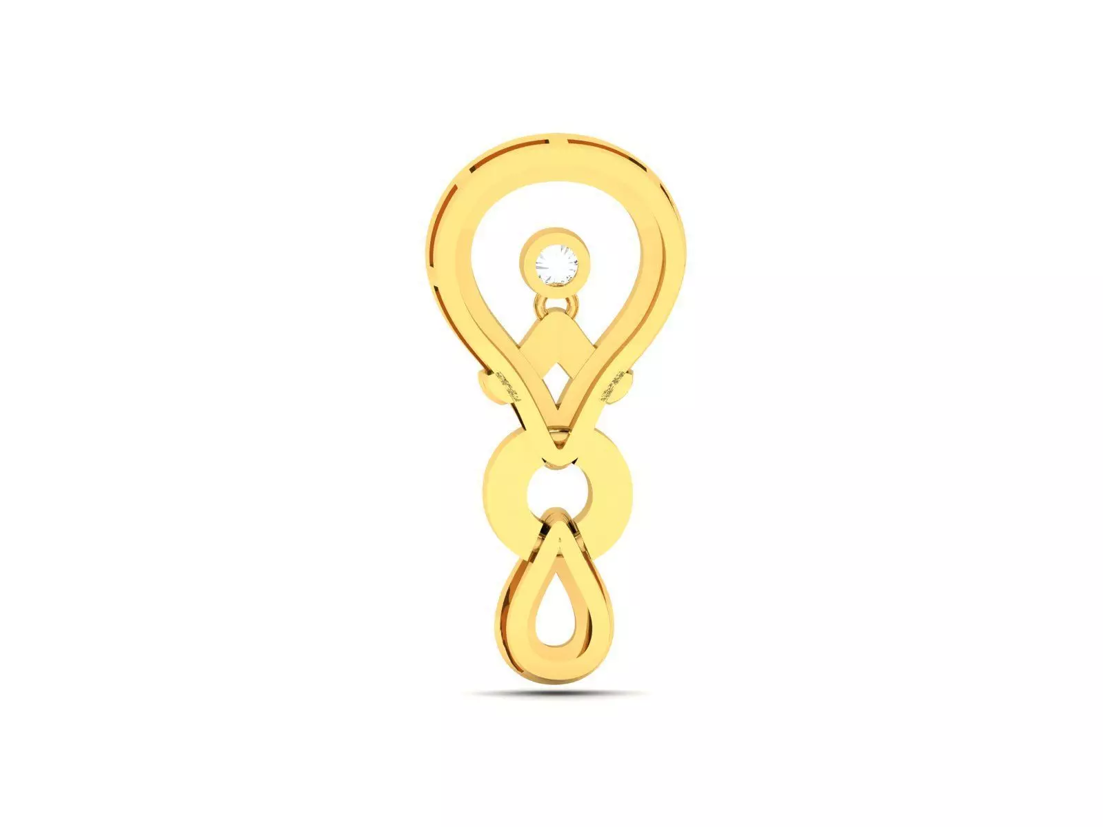Pendant-1060 gold dangle pendant 3D print model