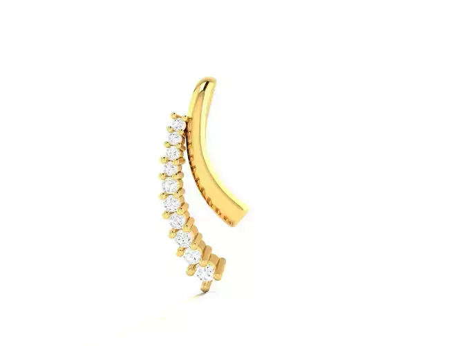 Pendant-800 diamond ear ring gold