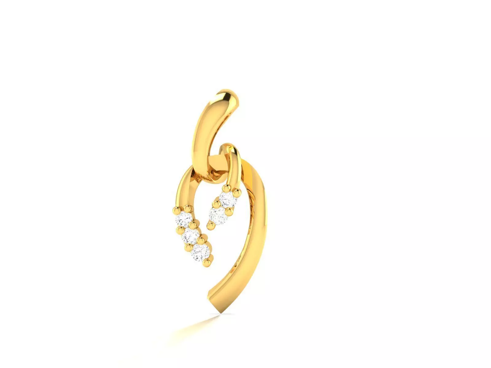 Pendant-794 diamond pendant gold 3D print model_0