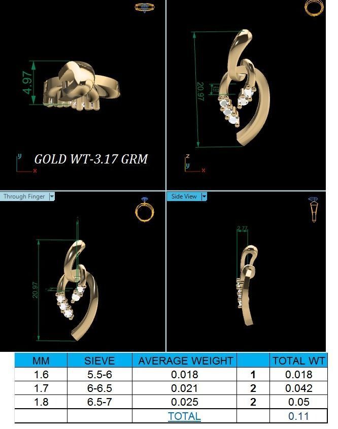 Pendant-794 diamond pendant gold 3D print model_1
