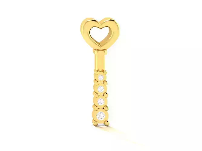 Pendant-751 heart shaped pendant gold