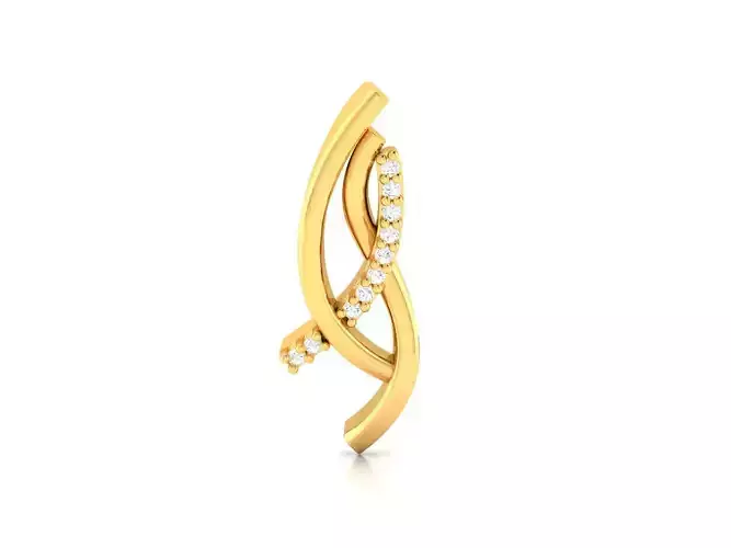 Pendant-723 diamond pendant gold 3D print model