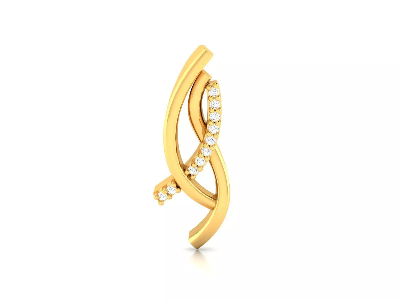 Pendant-723 diamond pendant gold 3D print model_0