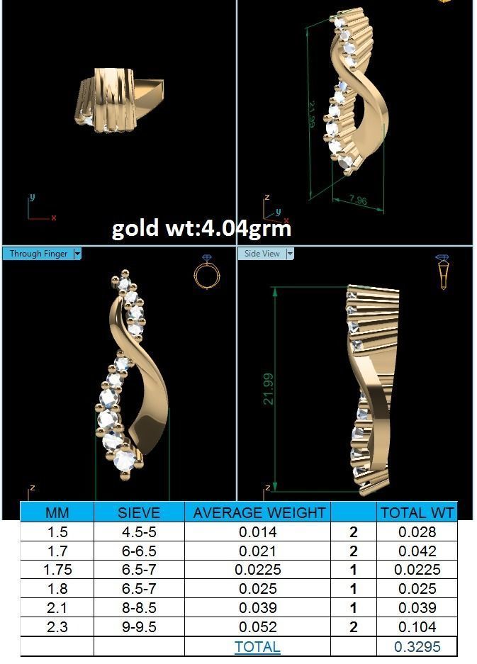 Pendant-708 infinity pendant with diamonds 3D print model_1