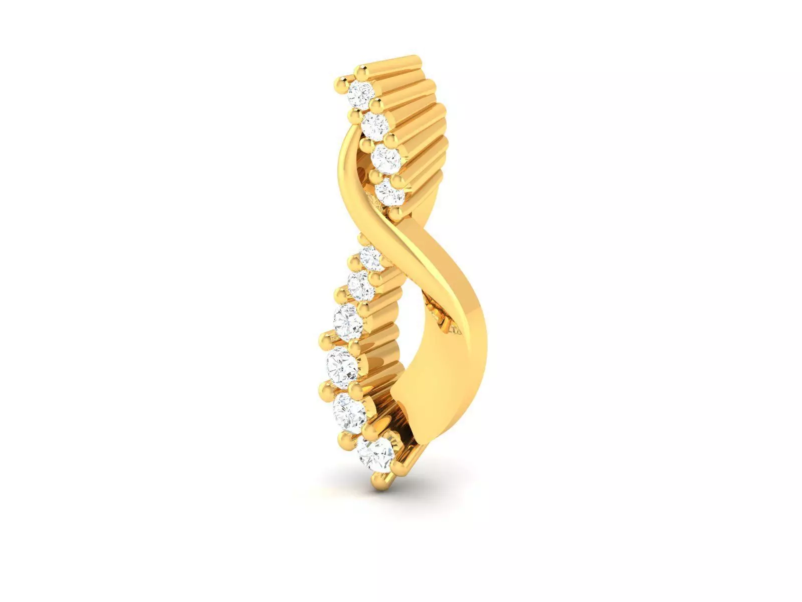 Pendant-708 infinity pendant with diamonds 3D print model_0