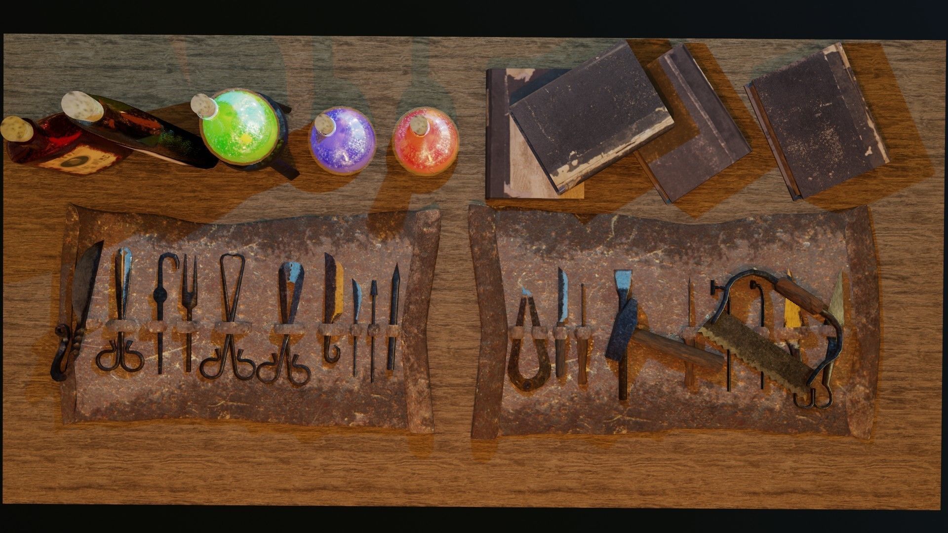 Medieval Medical 3D model Low-poly 3D model_2