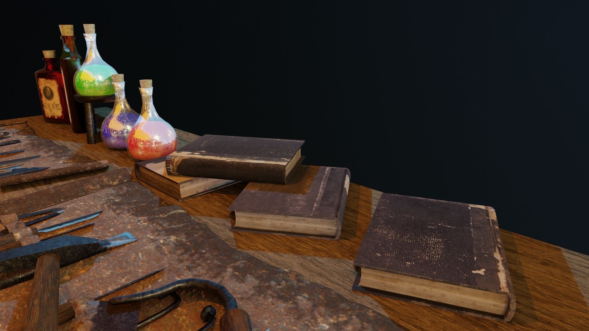 Medieval Medical 3D model Low-poly 3D model_1