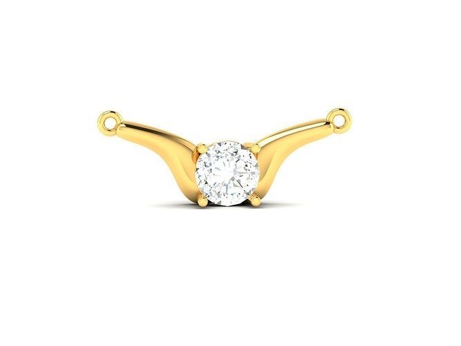 Pendant-1404 diamond pendant gold 3D print model
