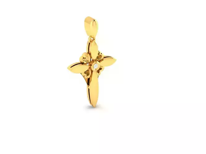 Pendant-1271 cross pendant gold