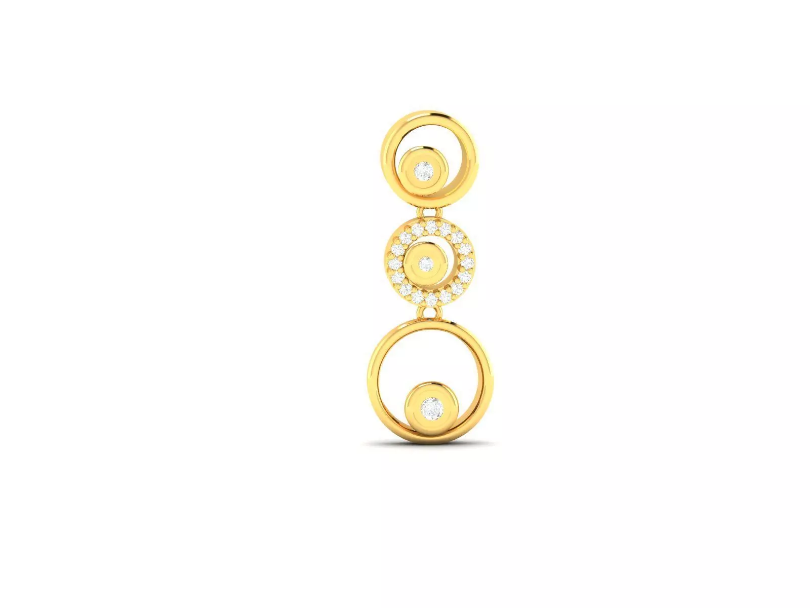 Pendant-1253 gold pendant with diamonds 3D print model_0
