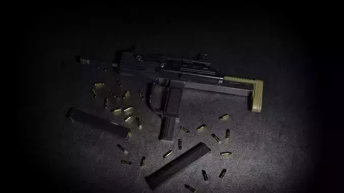 VIPER 72M SMG Low-poly 3D model