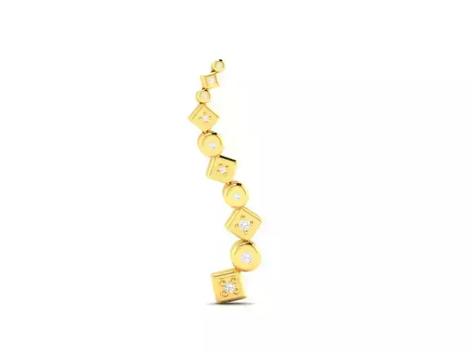 Pendant-1252 gold earring with diamonds