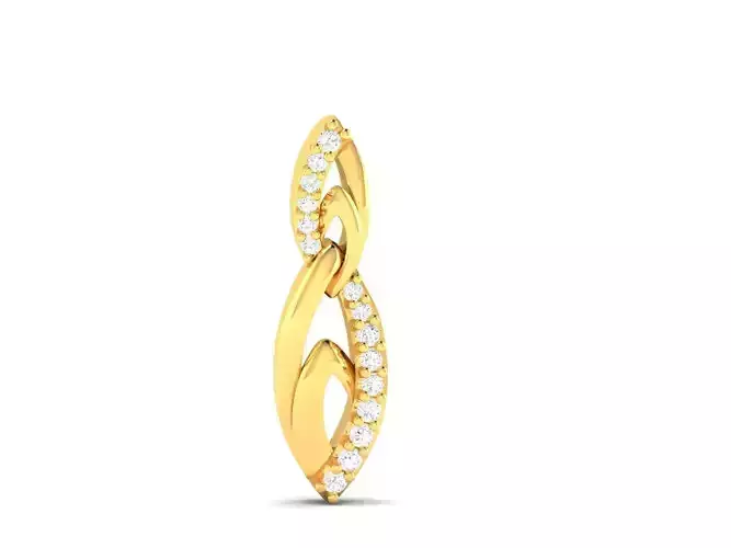 Pendant-1250 gold twisted diamond pendant