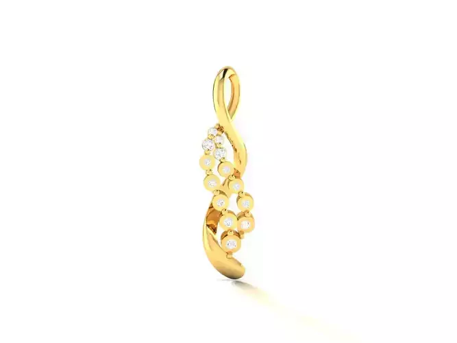 Pendant-1234 diamond pendant gold