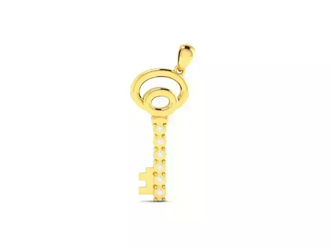 Pendant-684 key pendant gold