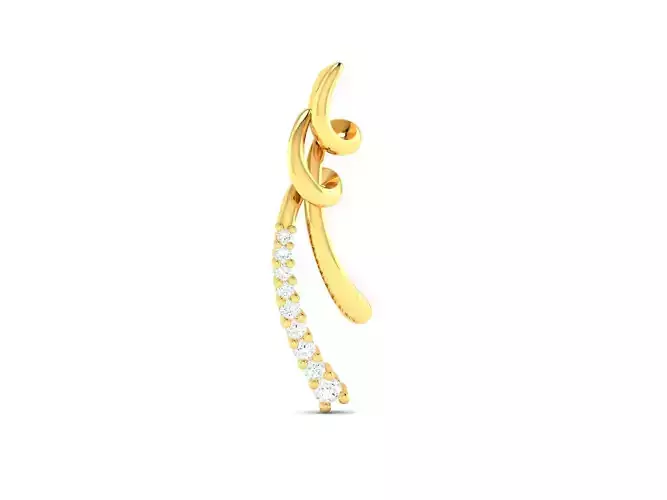 Pendant-658 diamond drop earring gold