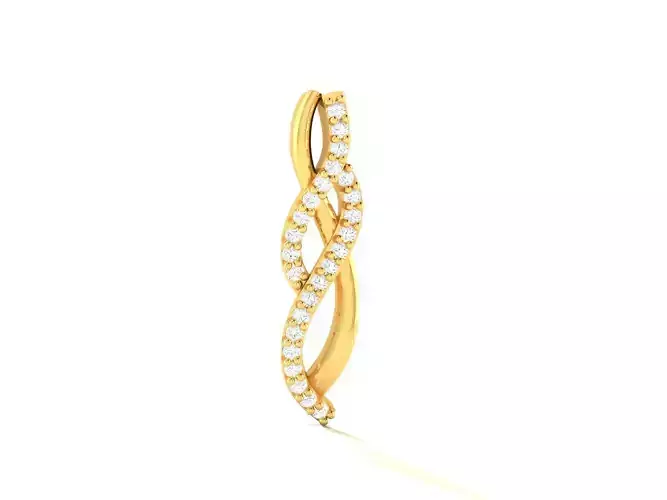 Pendant-632 gold diamond twist ring