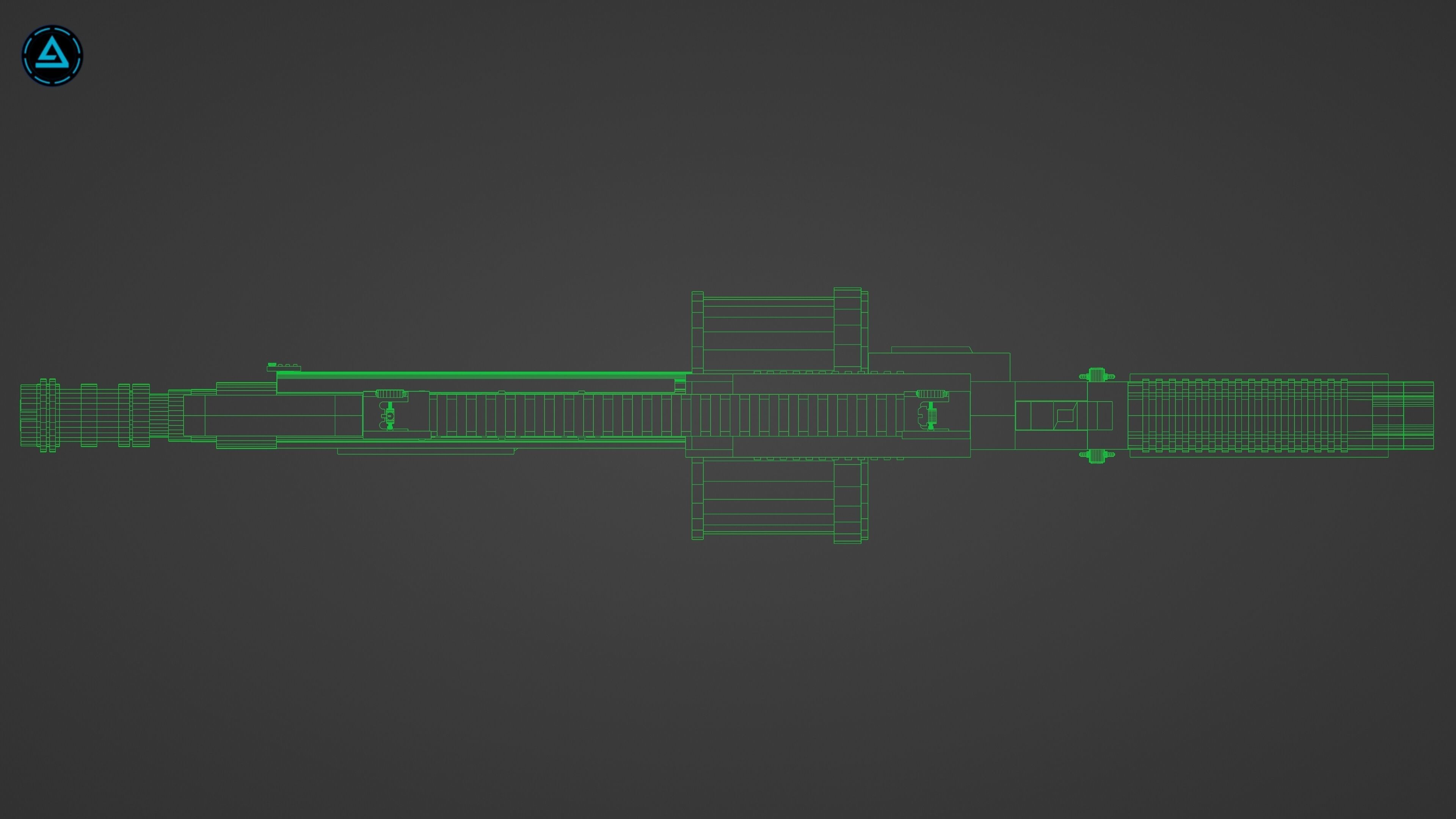 Corpse Sweeper Semi-Automatic Shotgun Low-poly 3D model_23