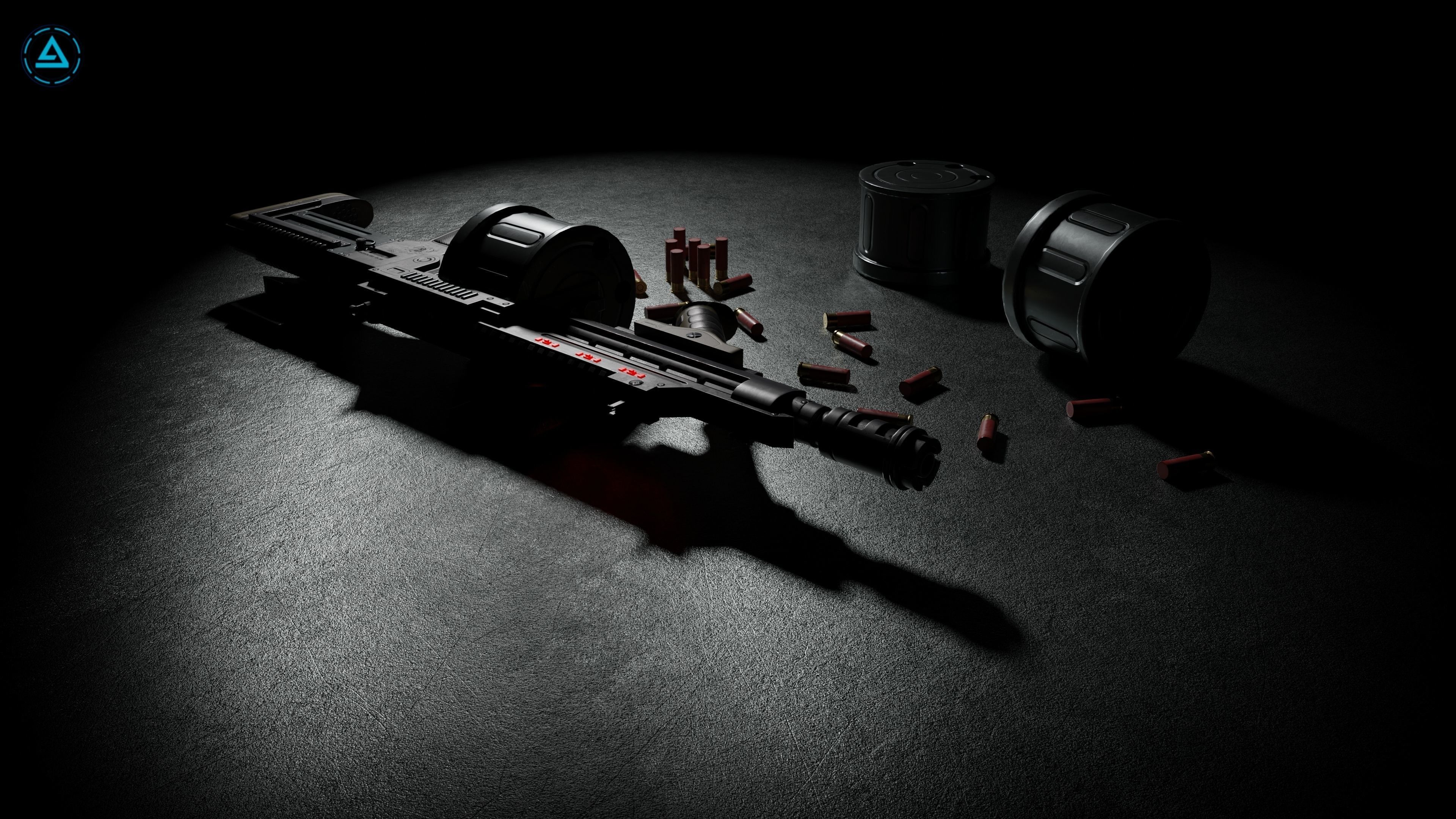 Corpse Sweeper Semi-Automatic Shotgun Low-poly 3D model_8